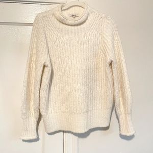 Madewell Oversized Chunky Knit Sweater in White
